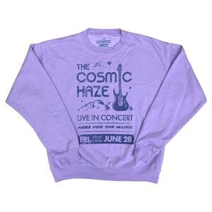 Cosmic Haze - Licensed Women's Retro Styled Ultra Soft Graphic Relaxed Fit Sweat